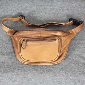 Boulder Ridge Bag Mens Womens Brown Leather Hip Waist Fanny Pack 24”- 38” Strap